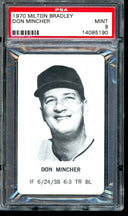 1970 Milton Bradley Don Mincher PSA 9